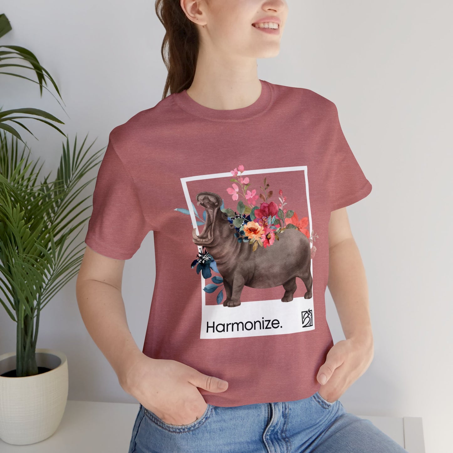 Hippo In Harmony Unisex Tee