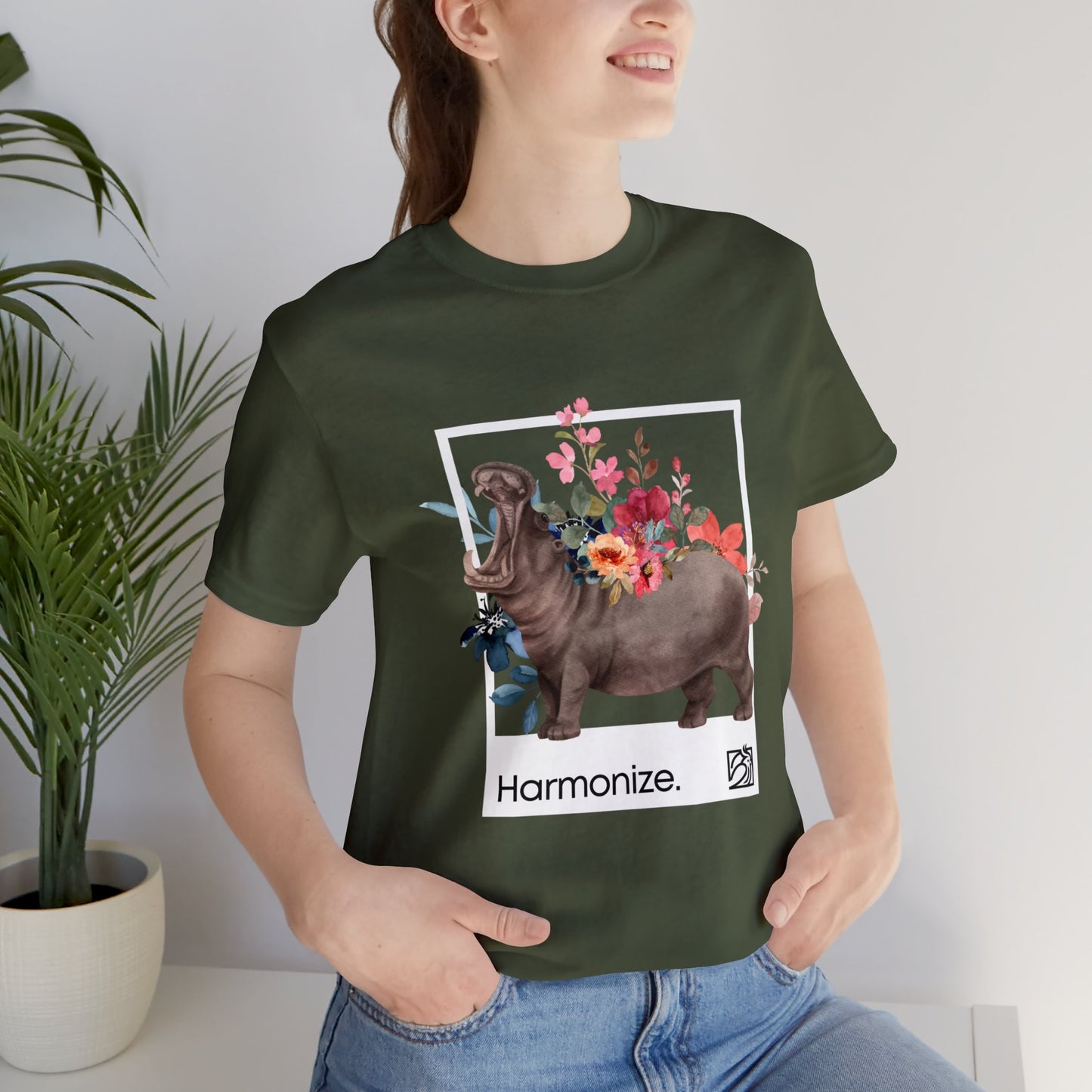 Hippo In Harmony Unisex Tee