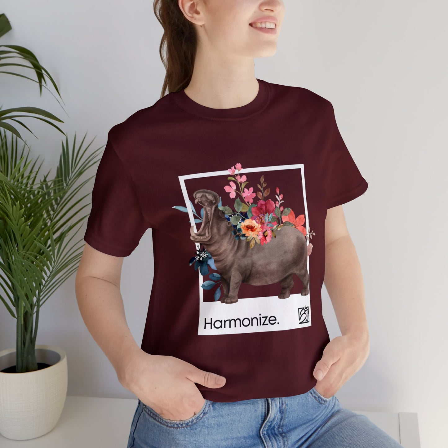 Hippo In Harmony Unisex Tee