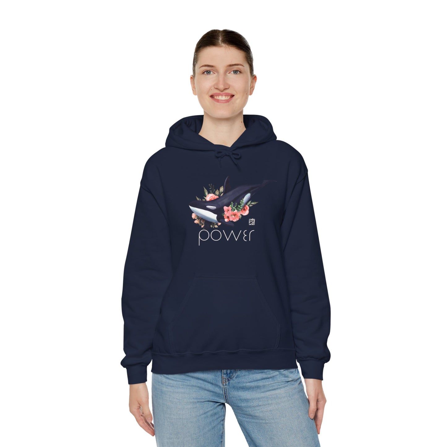 Powerful Orca Unisex Heavy Blend™ Hooded Sweatshirt