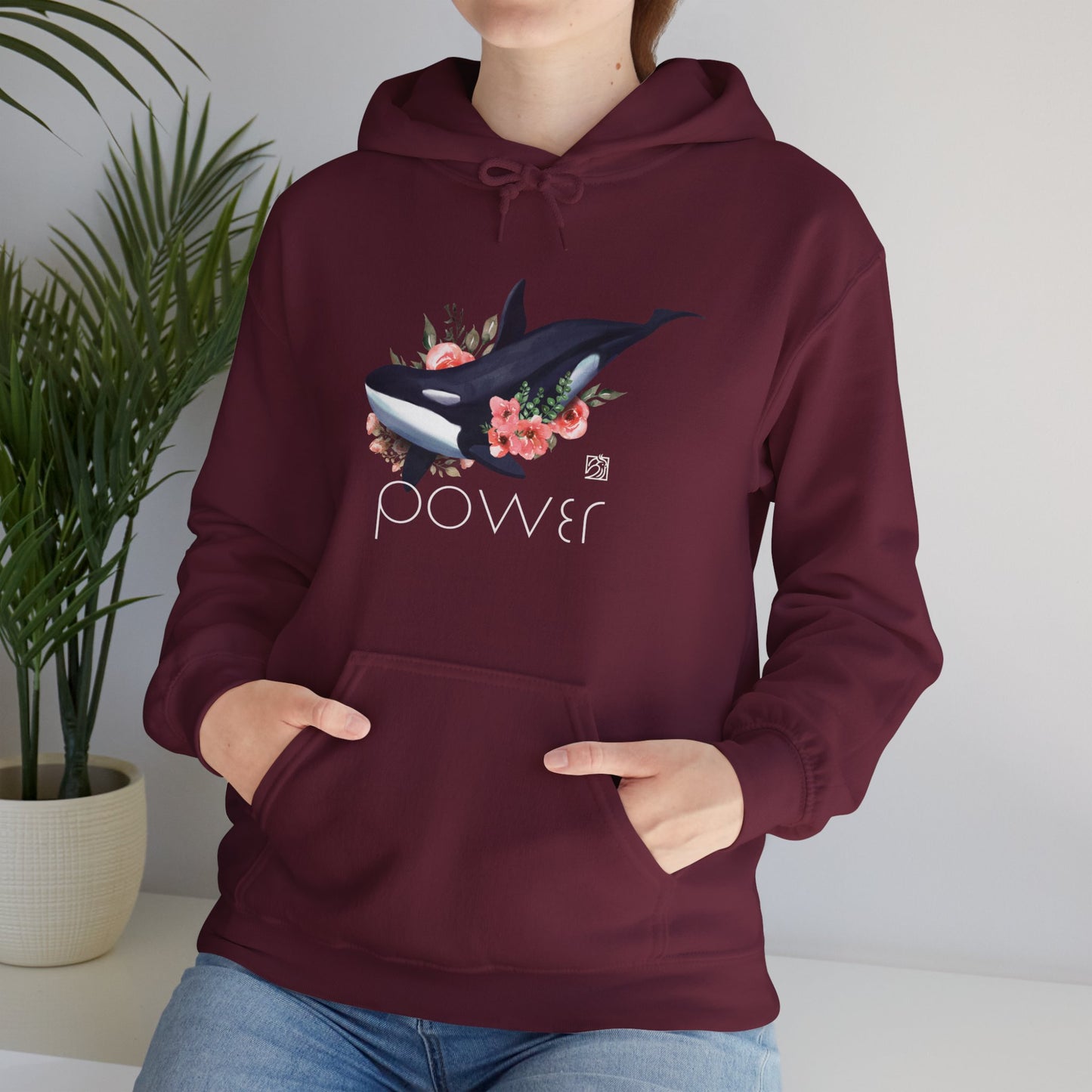 Powerful Orca Unisex Heavy Blend™ Hooded Sweatshirt