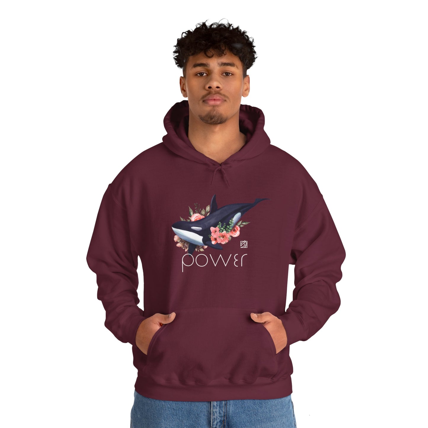 Powerful Orca Unisex Heavy Blend™ Hooded Sweatshirt