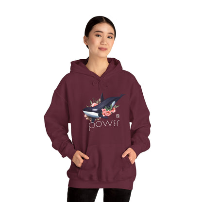 Powerful Orca Unisex Heavy Blend™ Hooded Sweatshirt