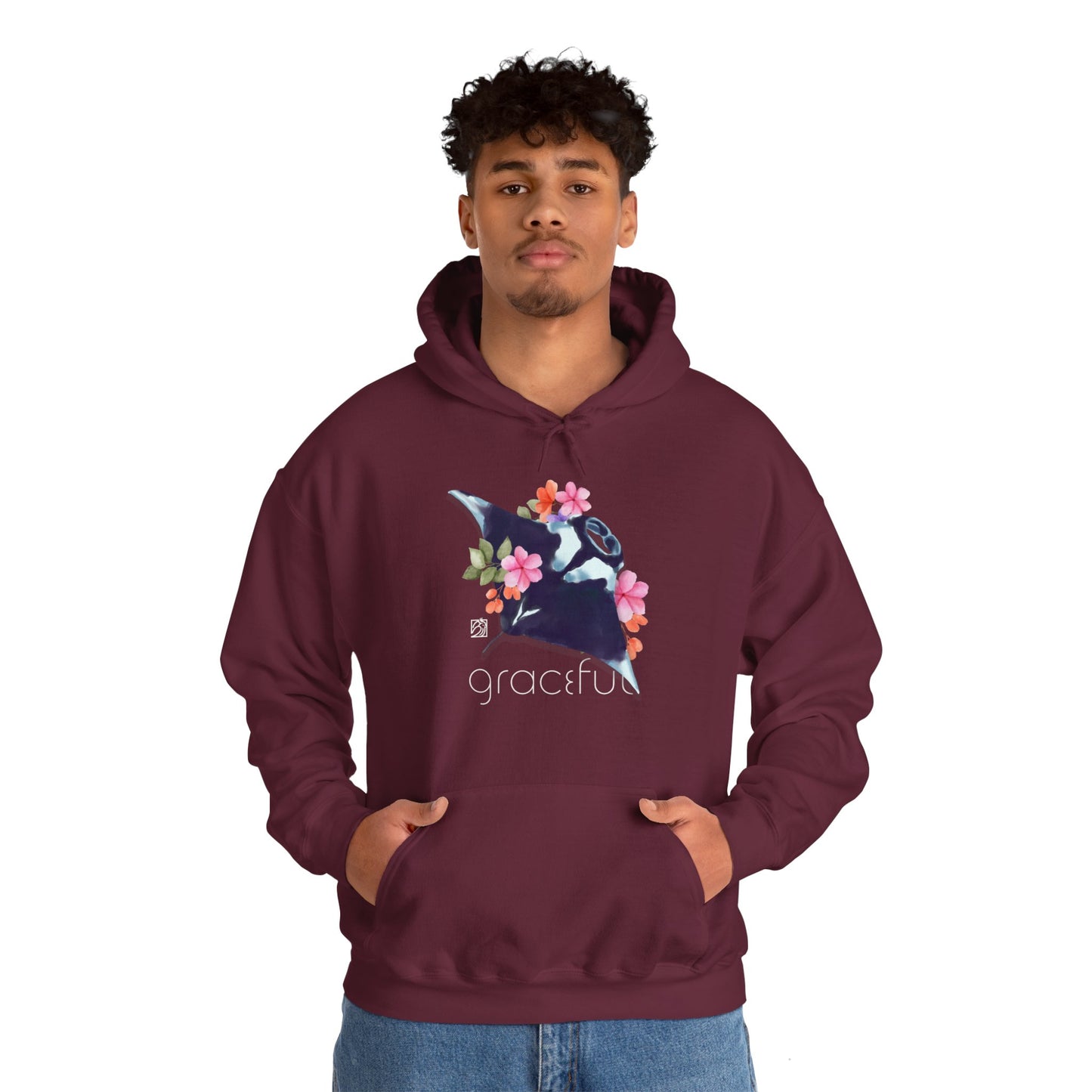 Graceful Stingray Unisex Heavy Blend™ Hooded Sweatshirt